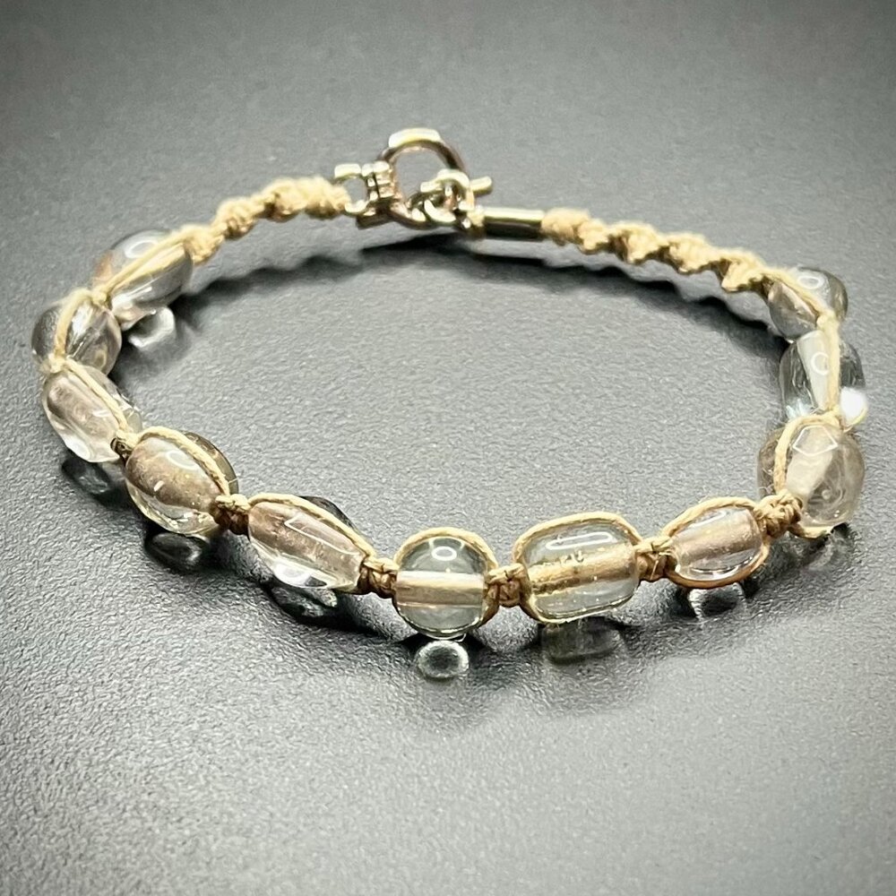 Handmade Braided Hemp Bracelet | Glass Beads | Handmade | Y2K